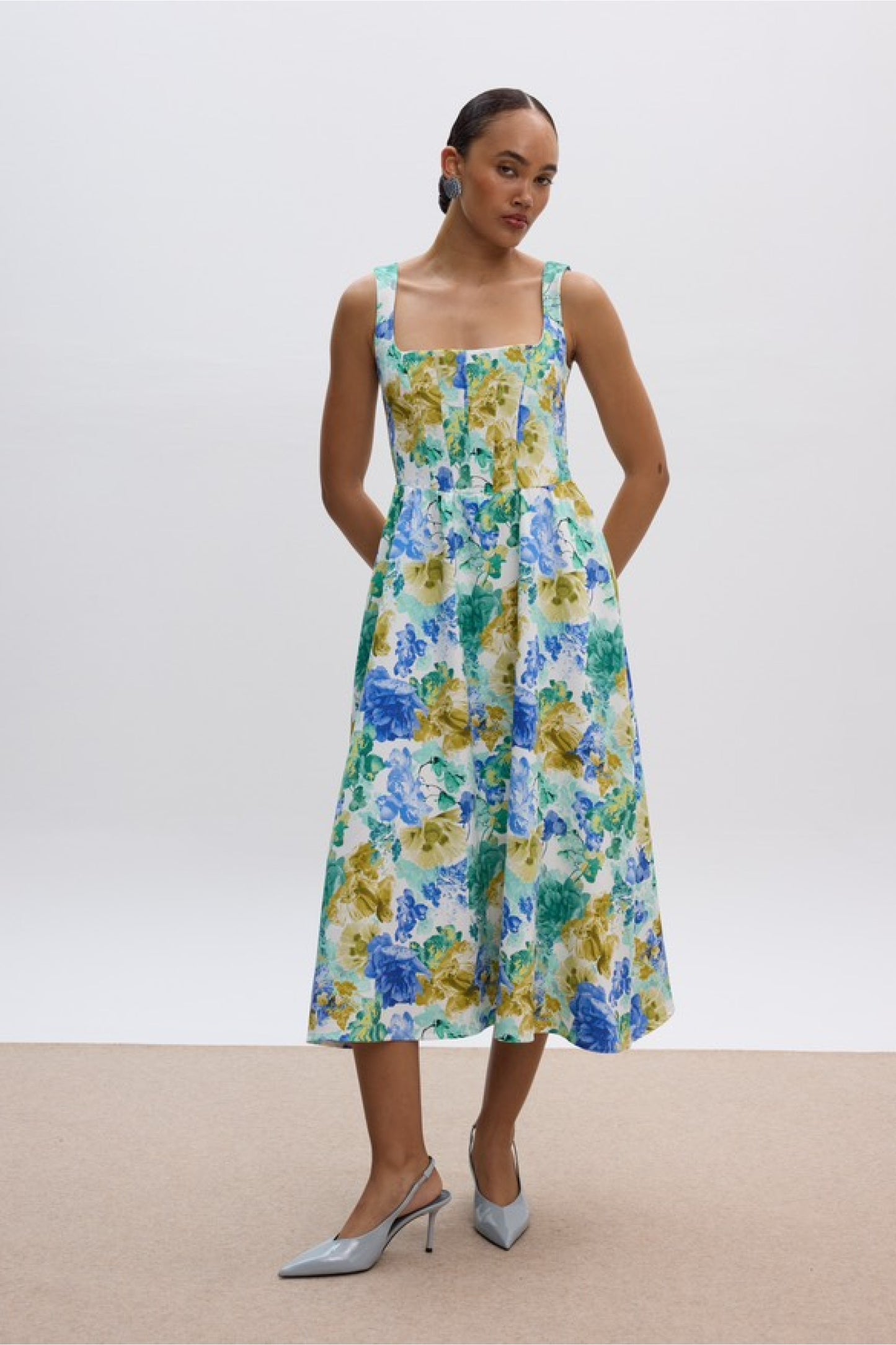 Stephania Floral Midi Φόρεμα