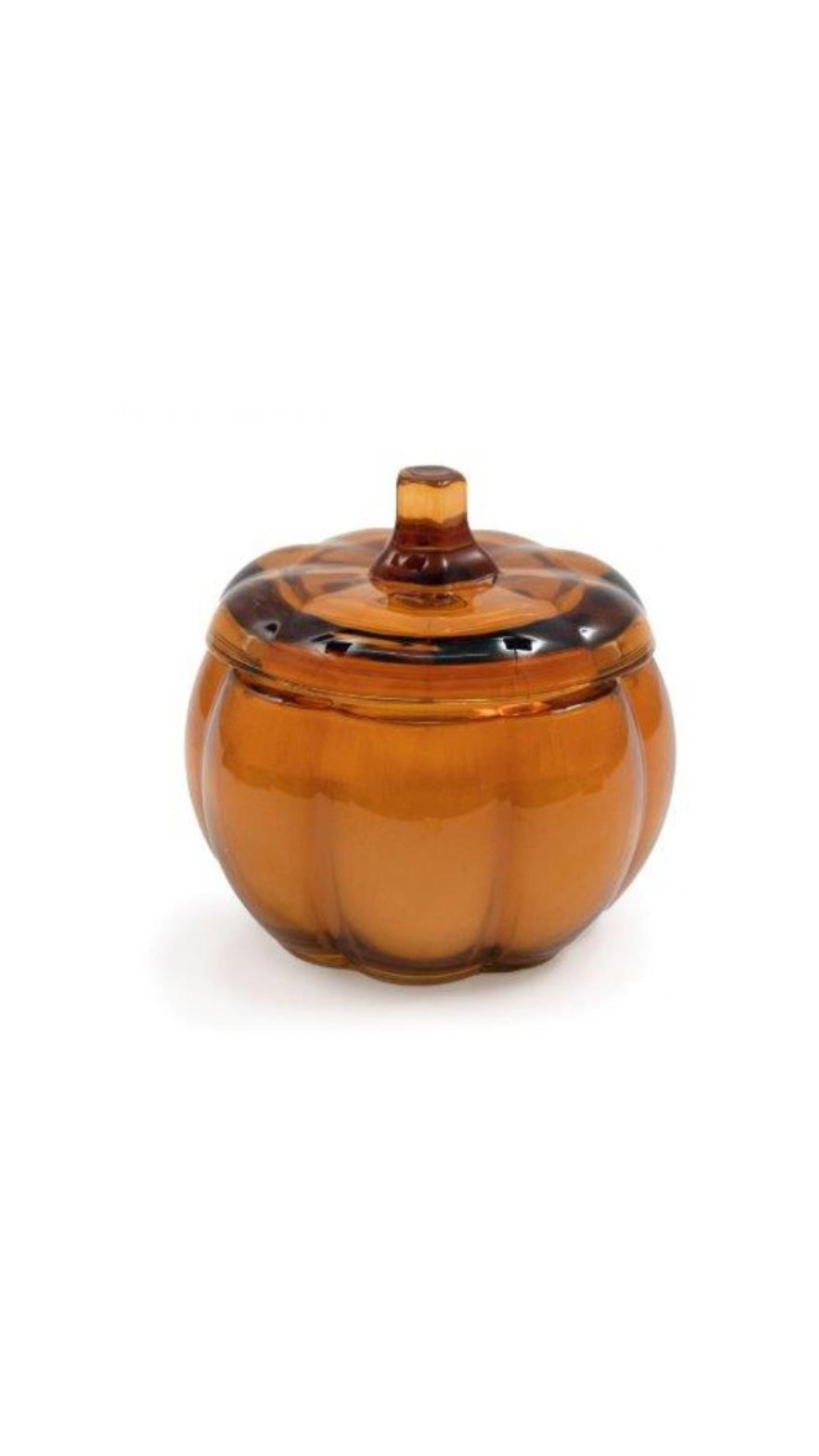 Candle in Glass Pumpkin with Honey Lid