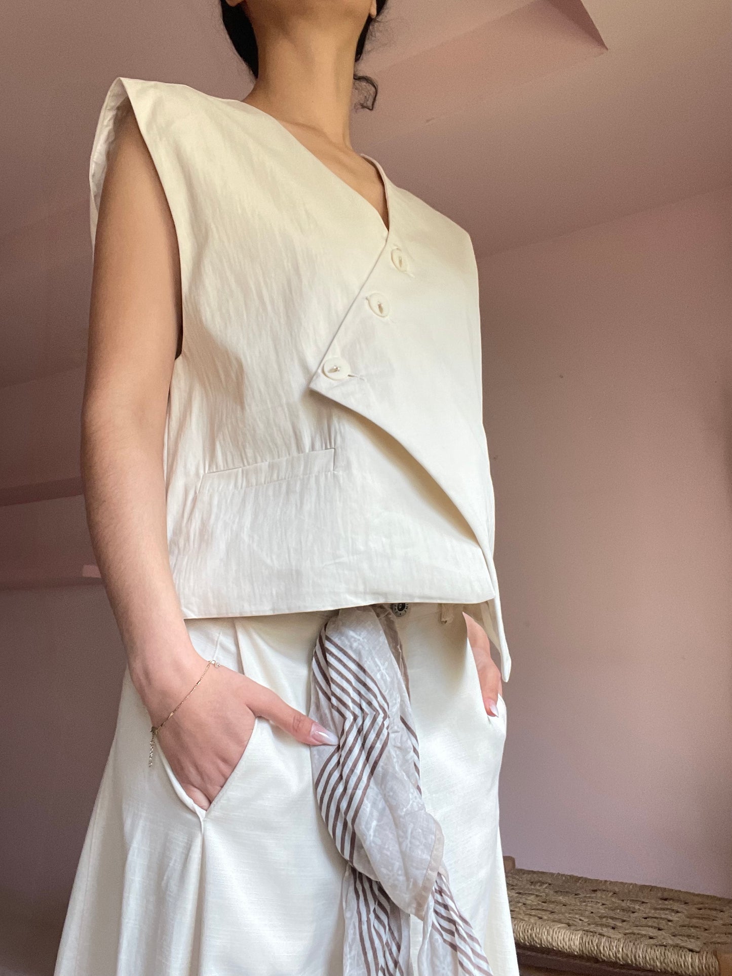 Martha Ecru Vest