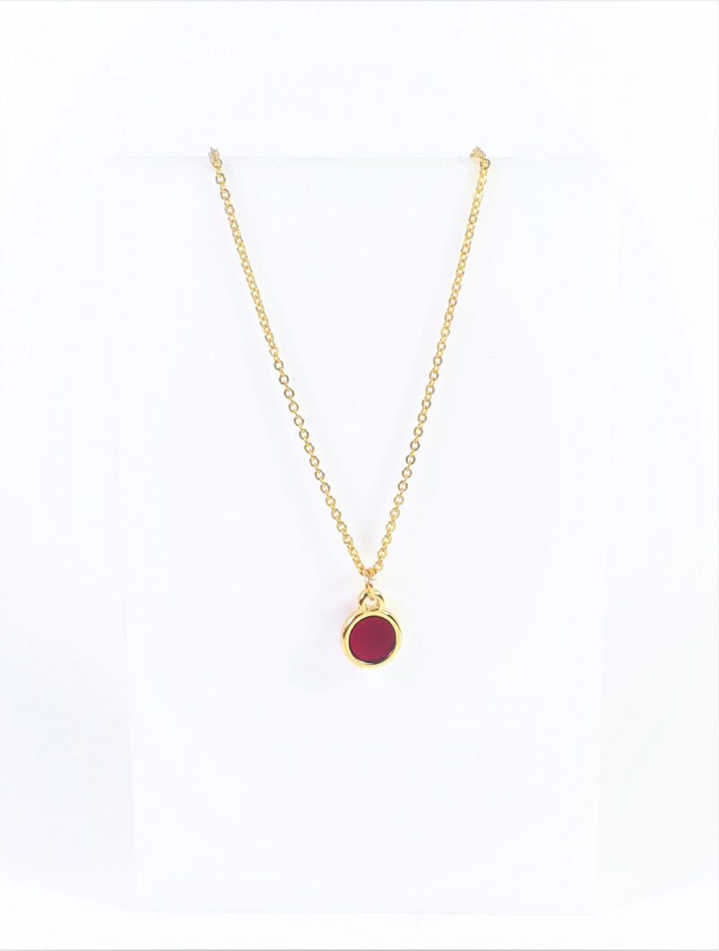 Red Stainless Steel Necklace