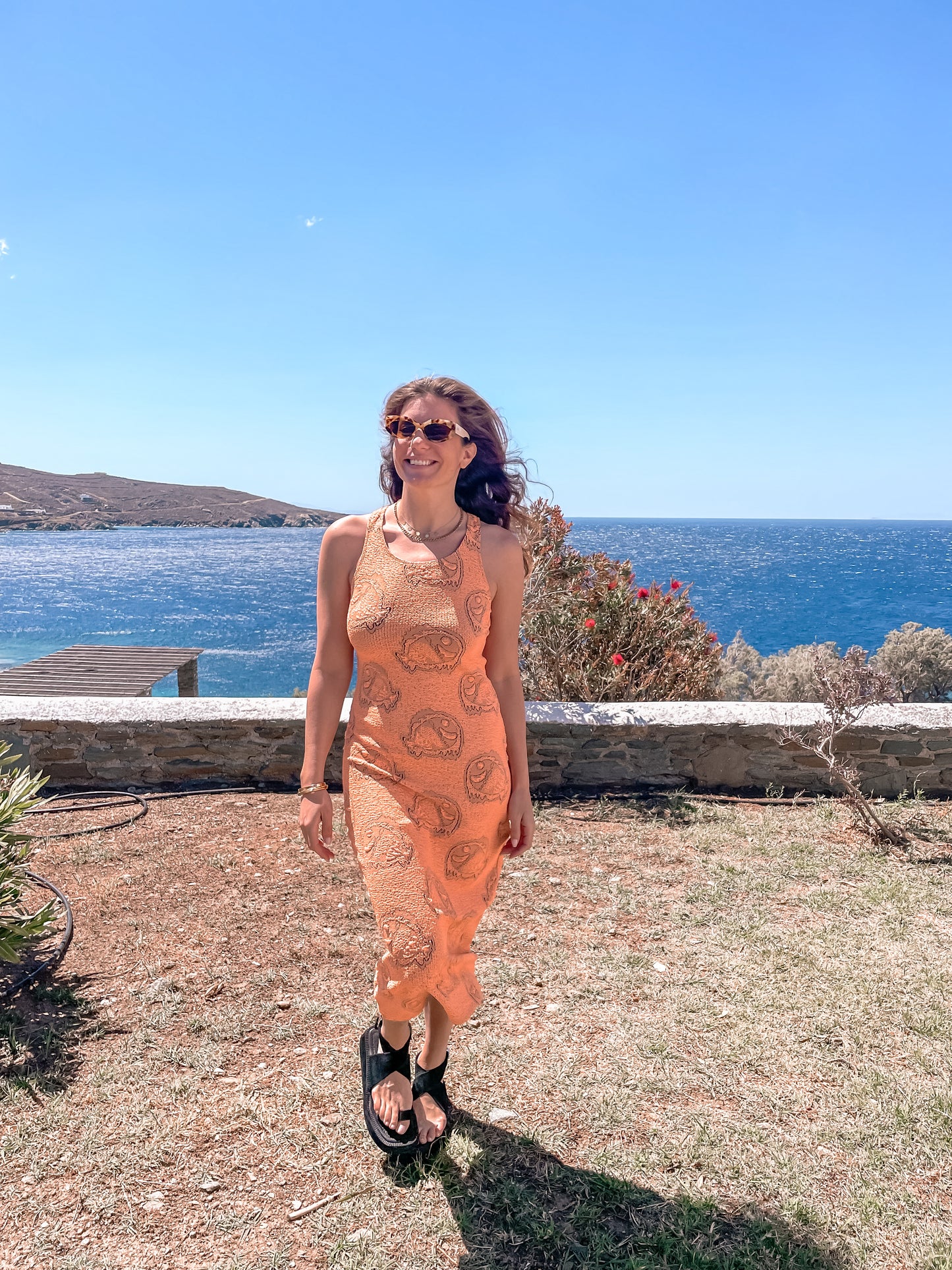 Peach Perfect Midi Dress