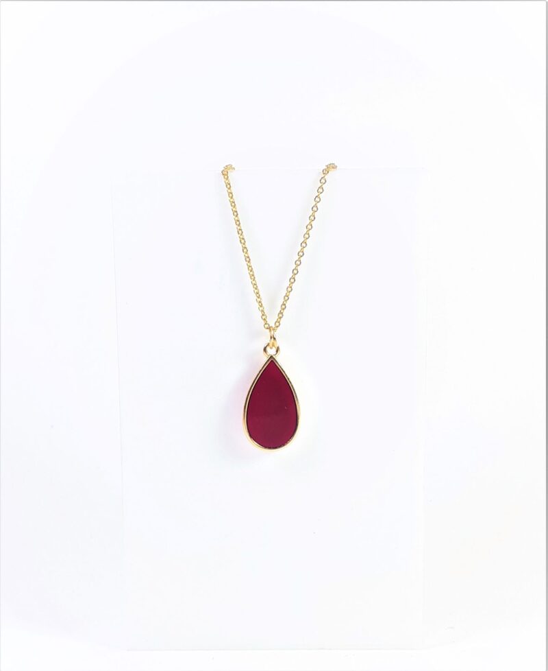 Drop Red Stainless Steel Necklace