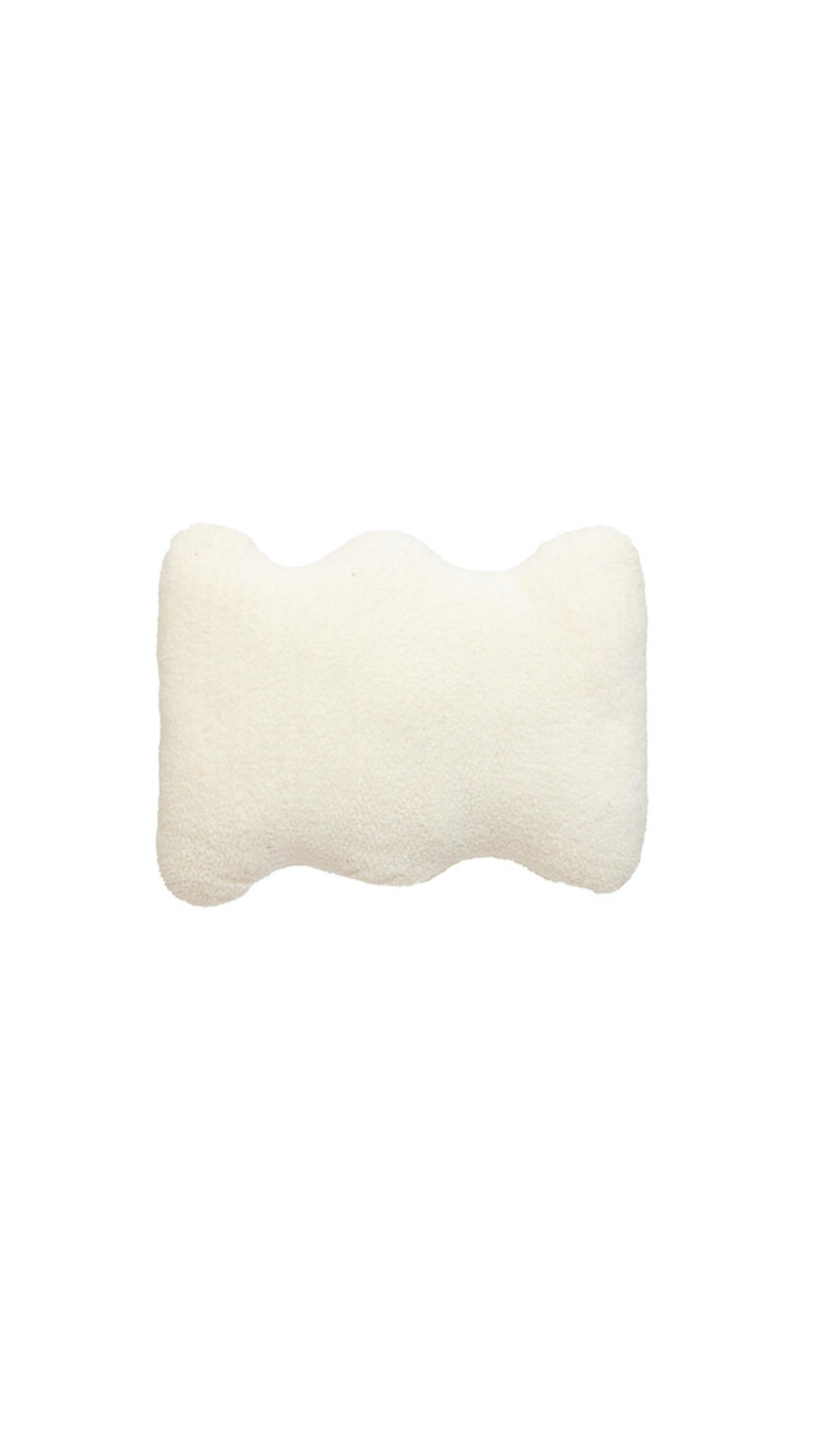 White Bouclé Cushion 35 x 48 cm