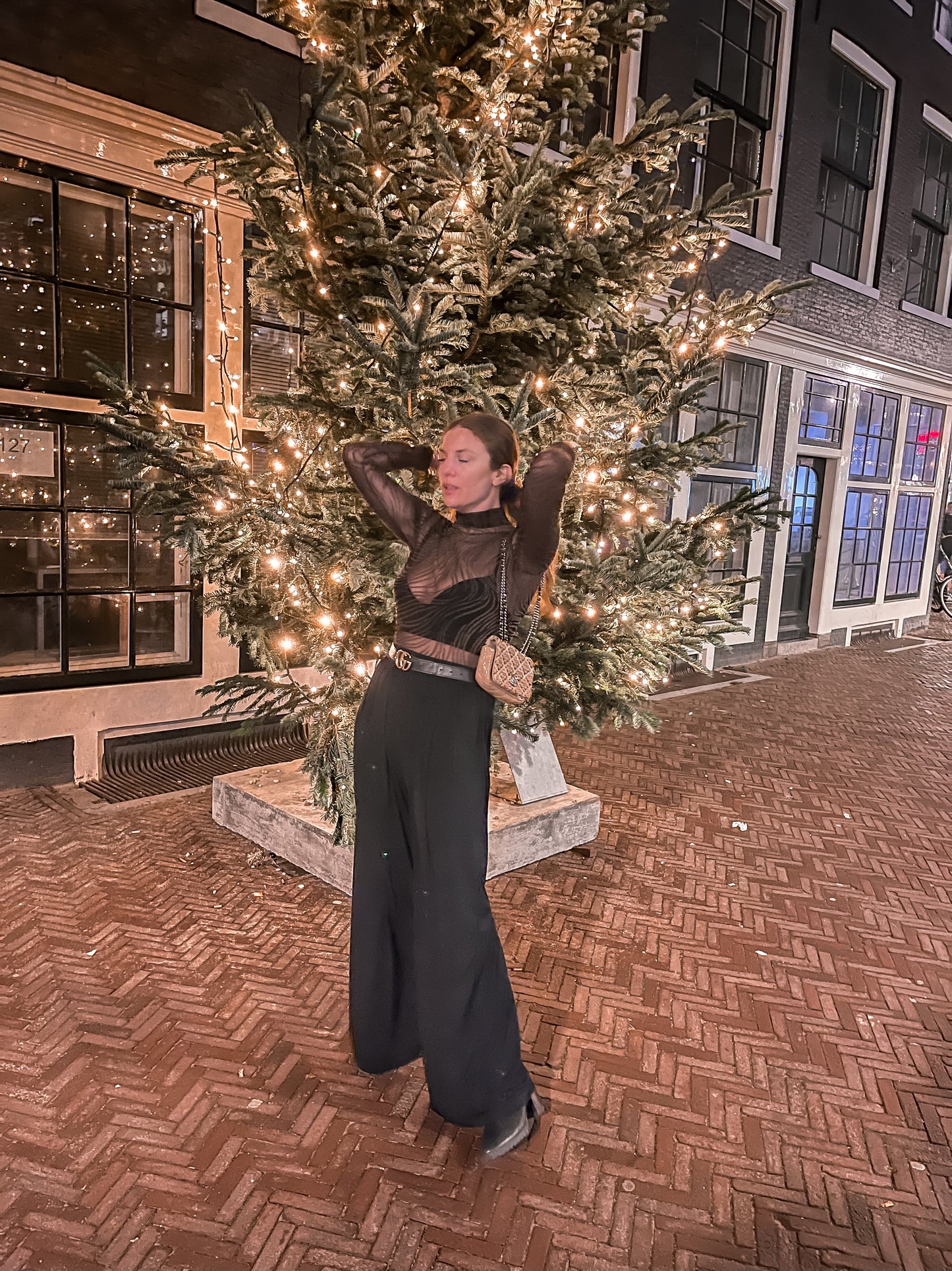 Julie Black Wide-Leg Pants