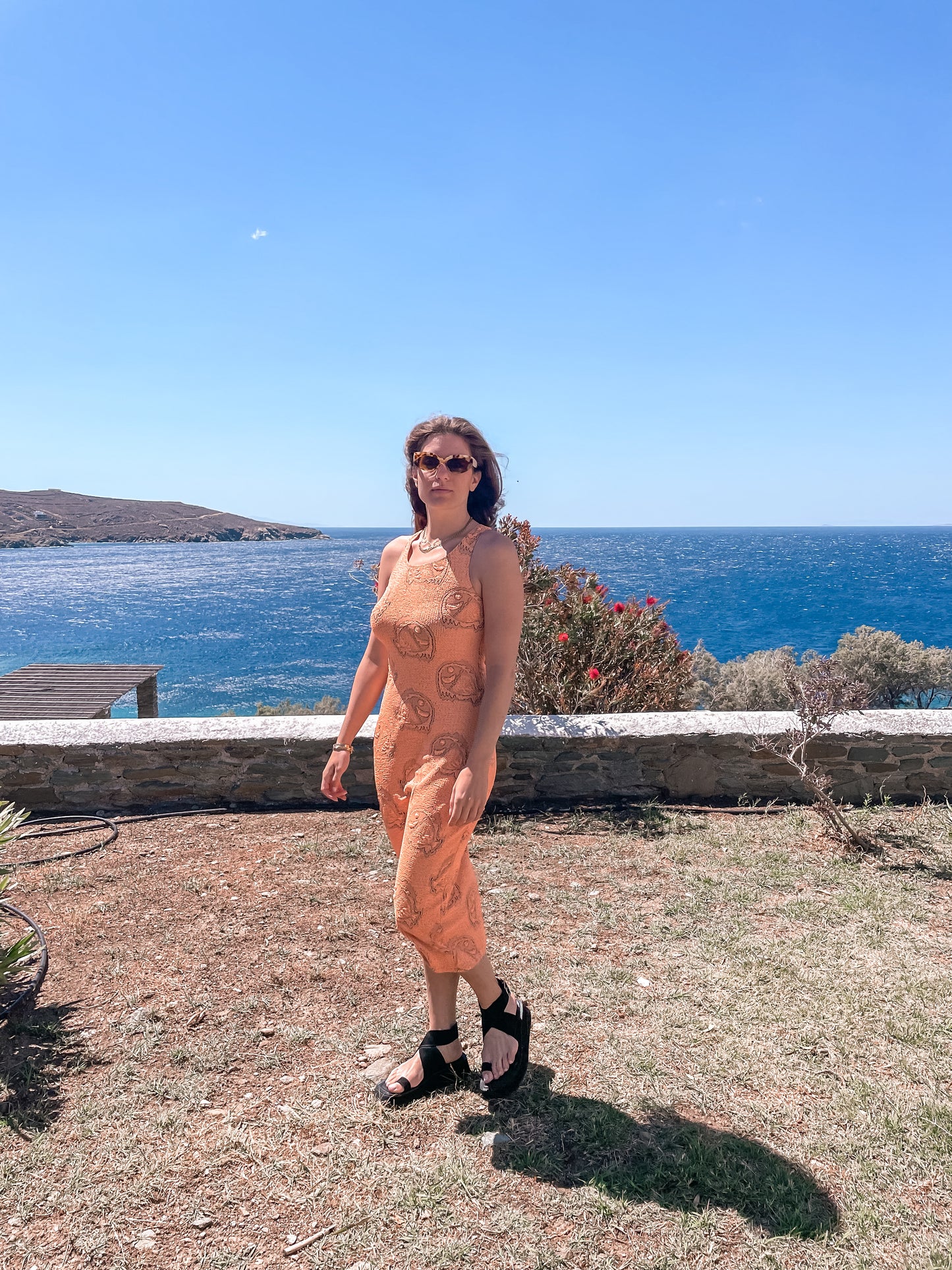 Peach Perfect Midi Dress