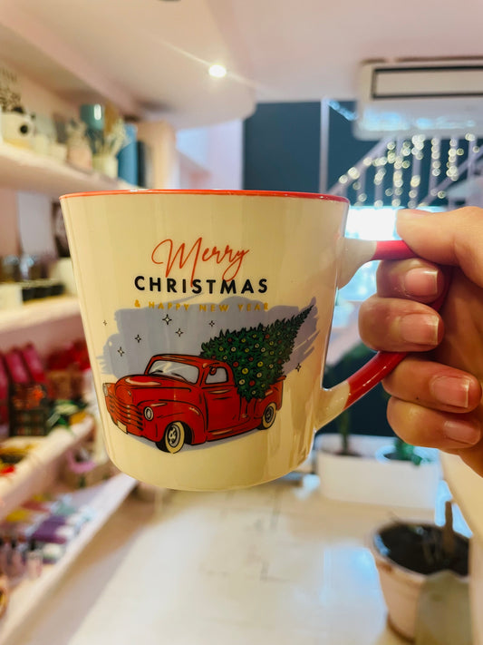 Christmas Car Mug Red