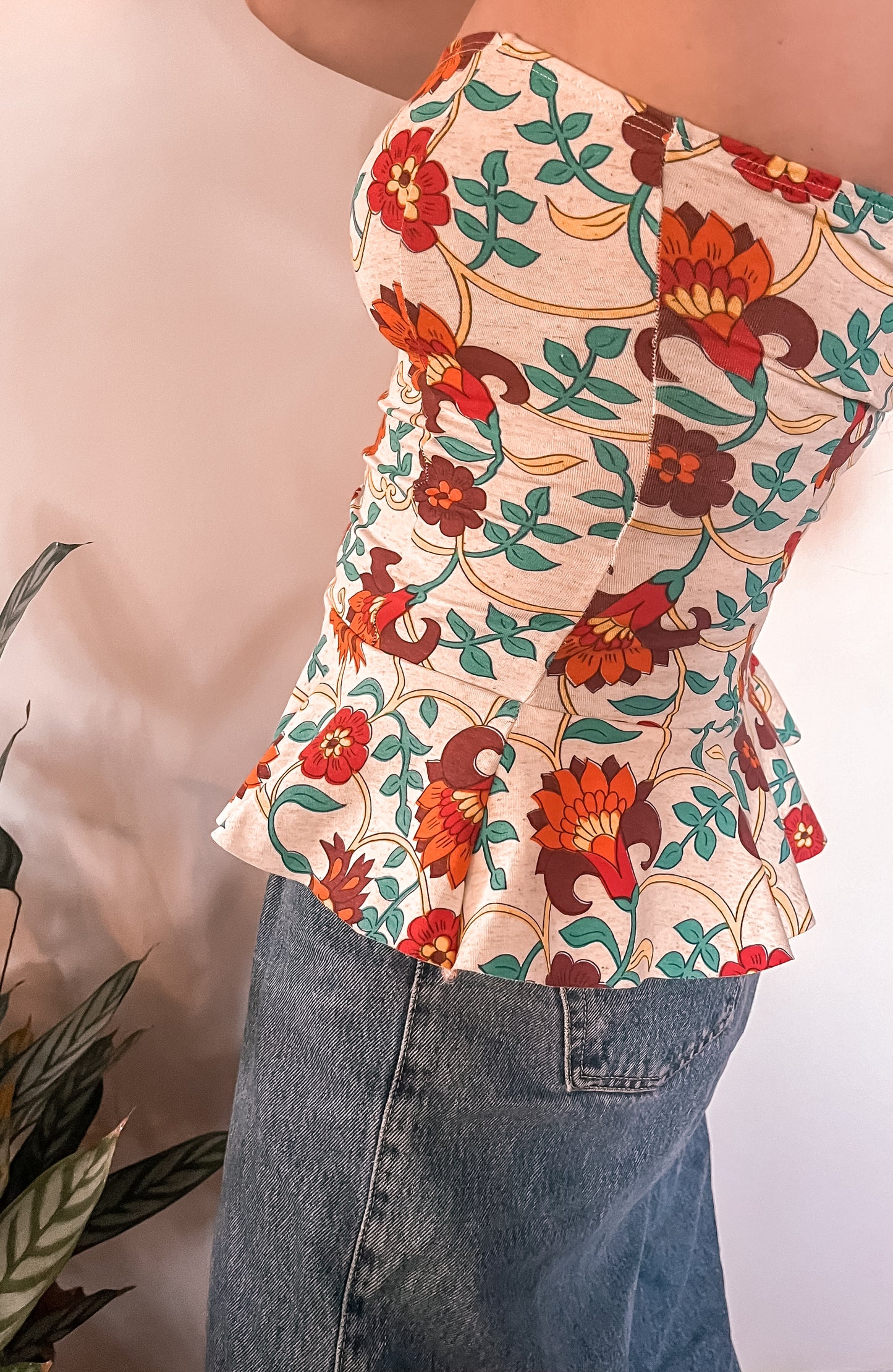 Blooming Strapless Top