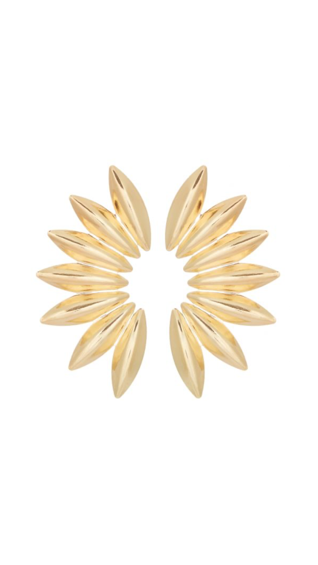 Radiant Gold Metal Earrings – 6cm
