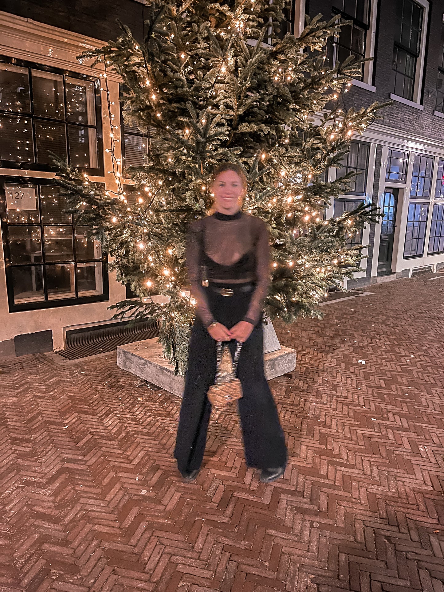 Julie Black Wide-Leg Pants