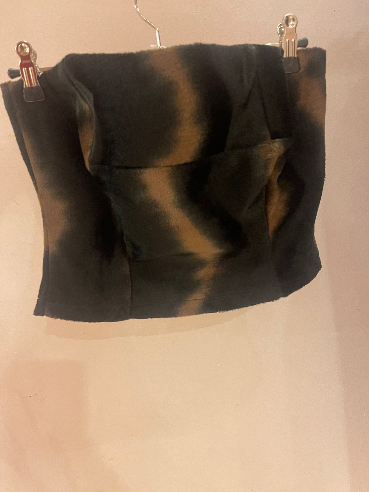 Faux Fur Cropped Corset