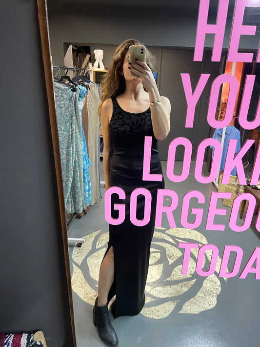 Maxi Black Gown Dress