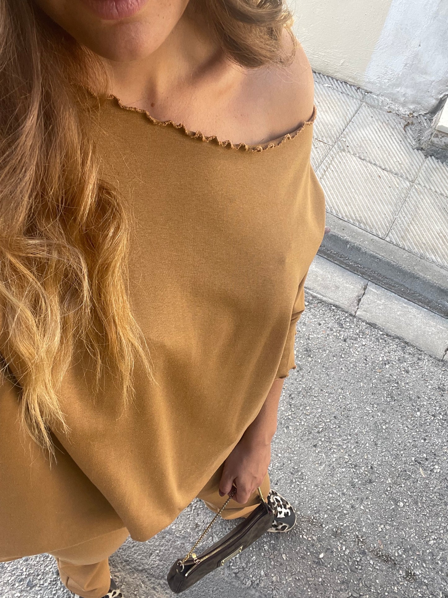 Latte Oversized Top