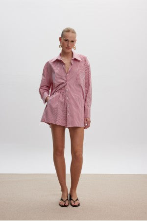 La Vie En Ciel Red Stripes Shirt