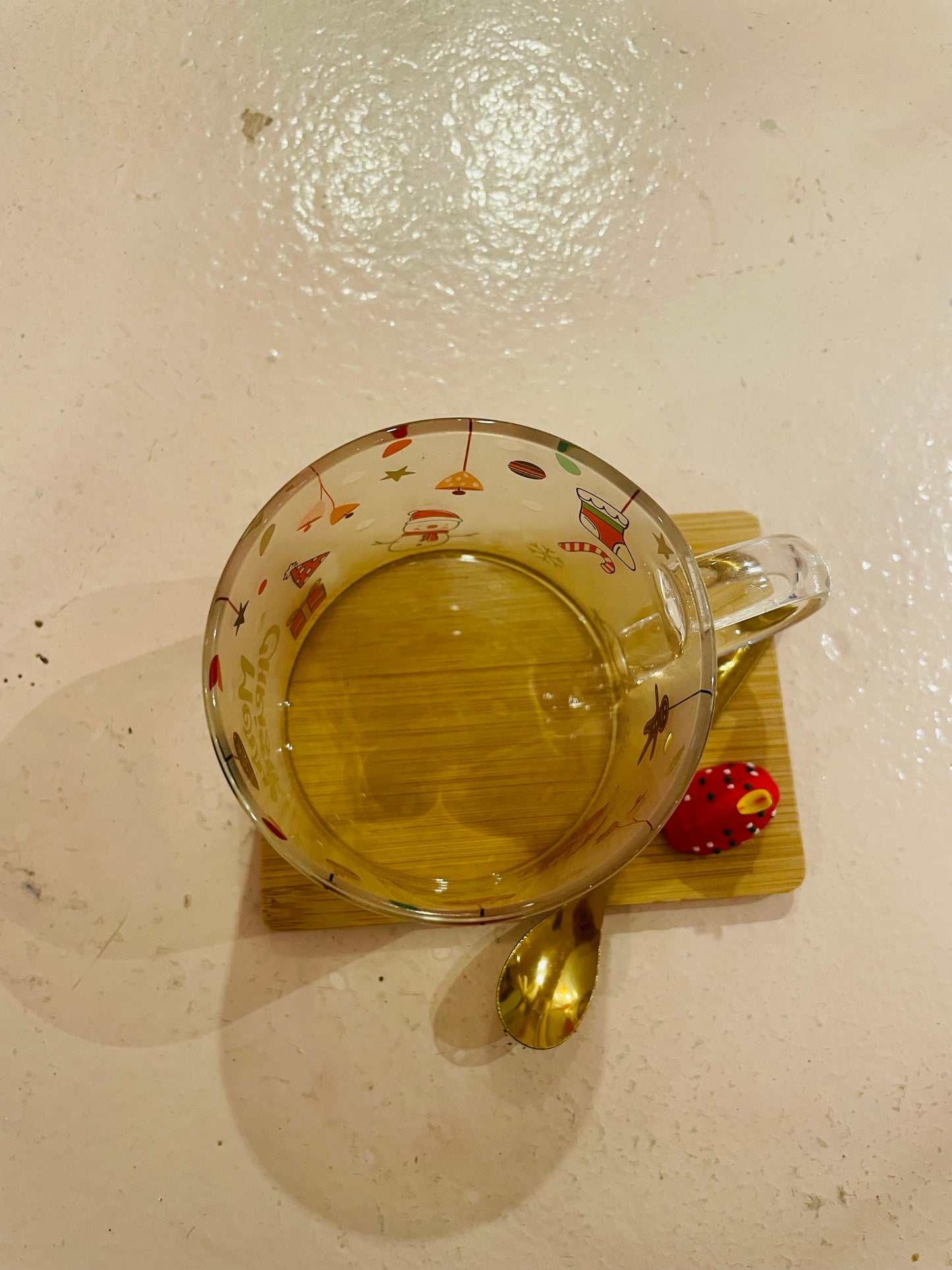 Glass Merry Christmas Mug Set