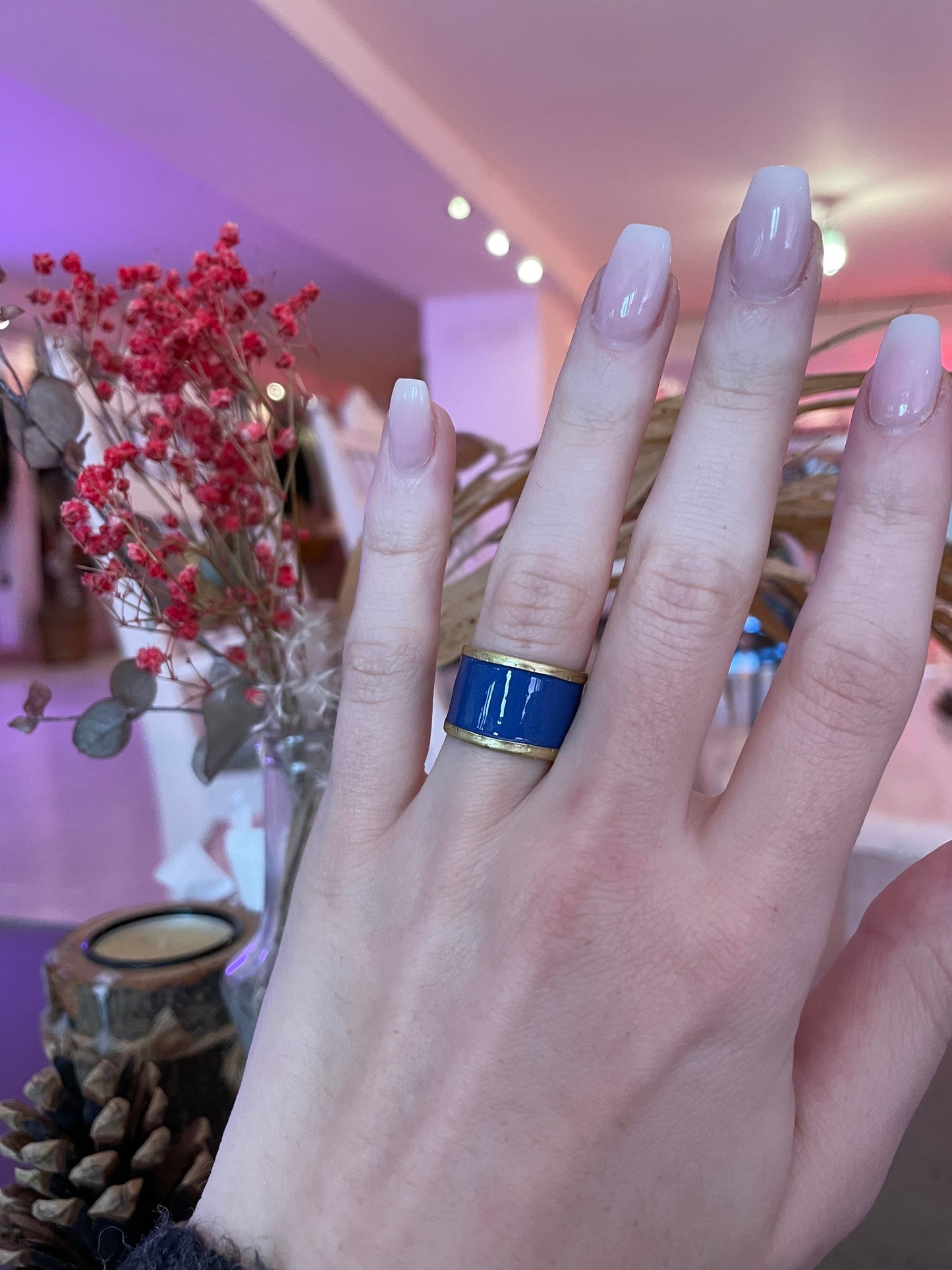 Chalk Blue Handmade Ring