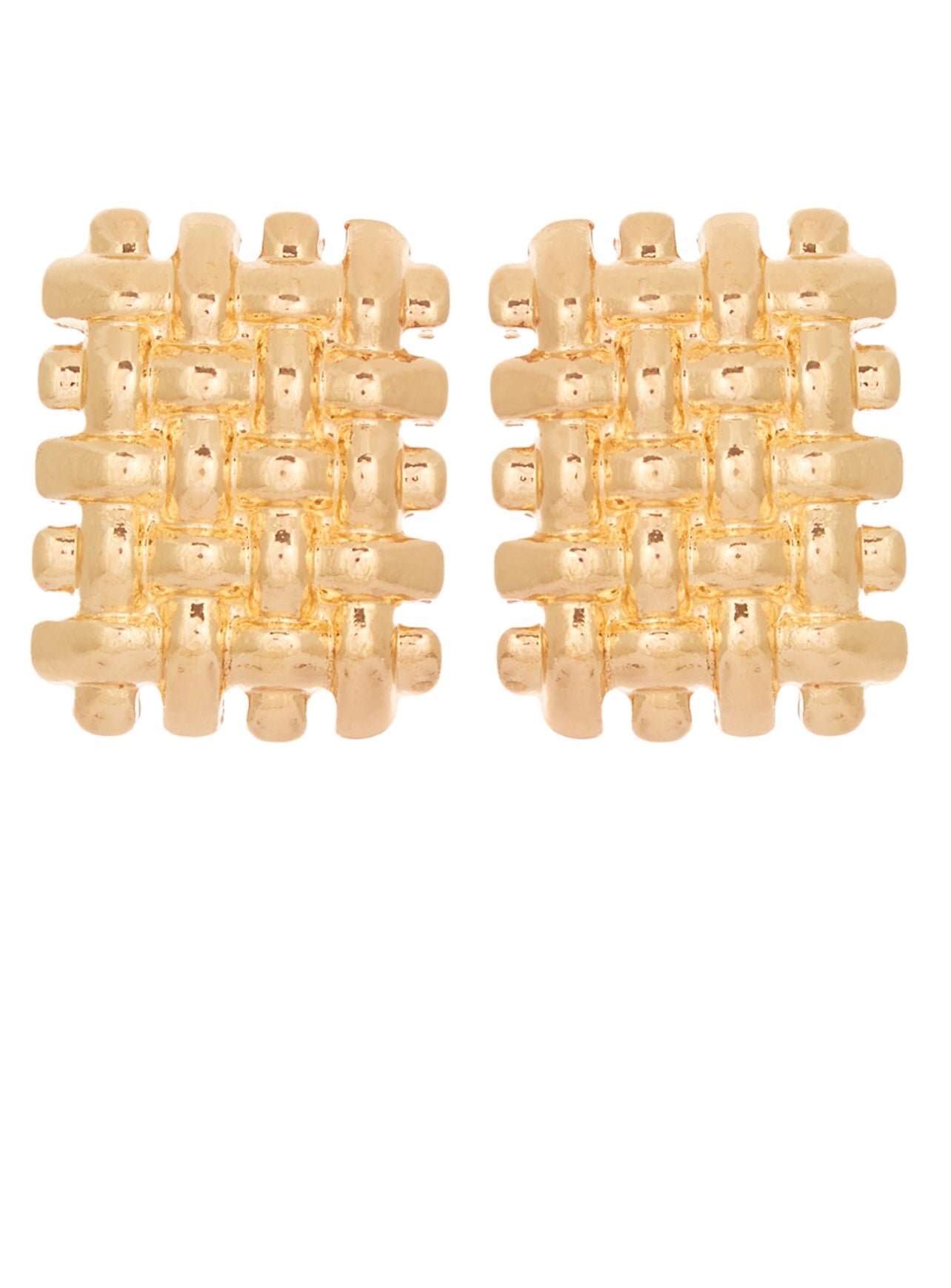 Metallic Square Earrings