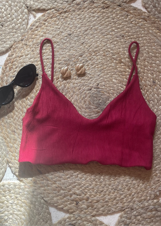 Wine Crop Top