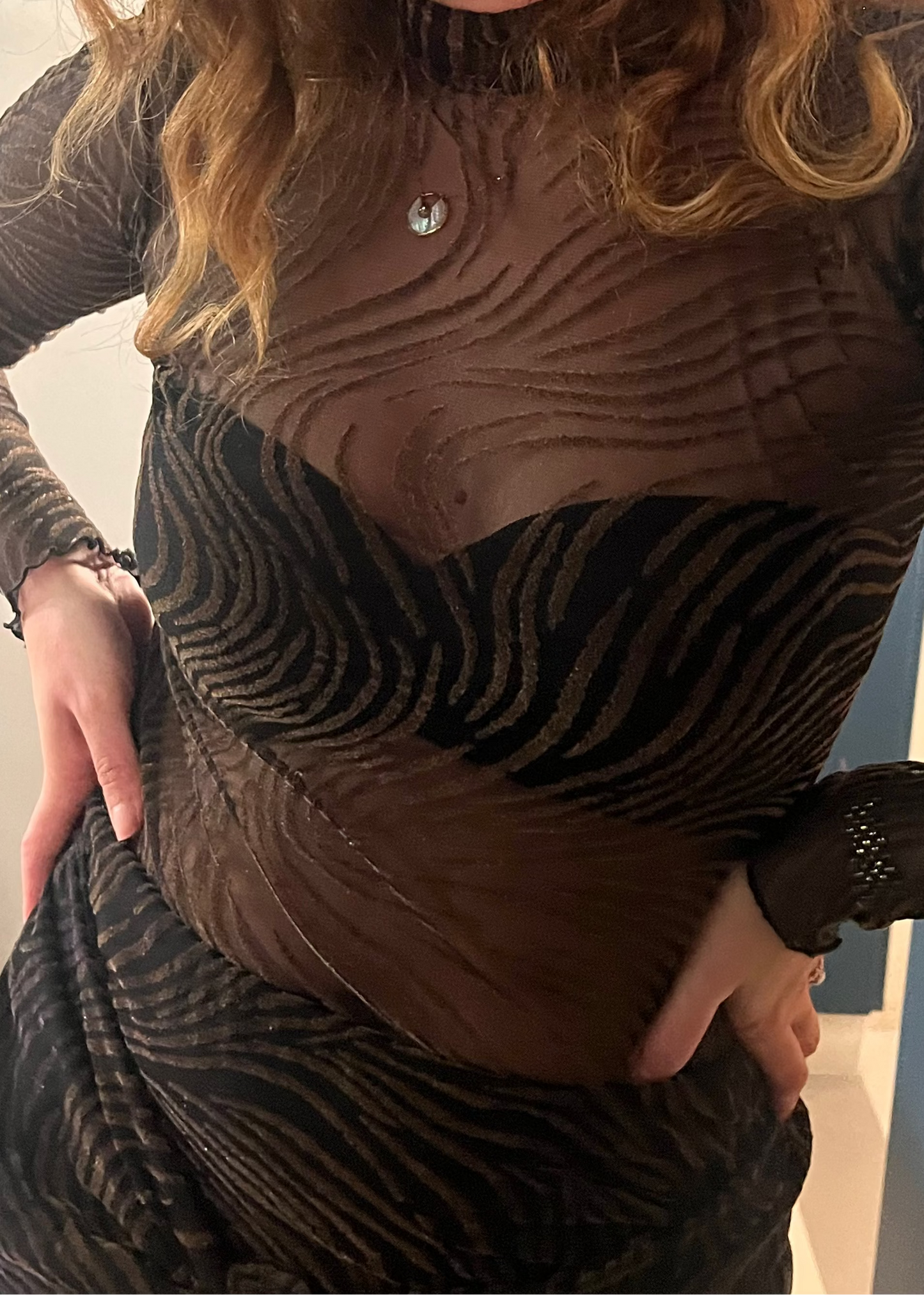 Jolly Black Mesh Κορμάκι