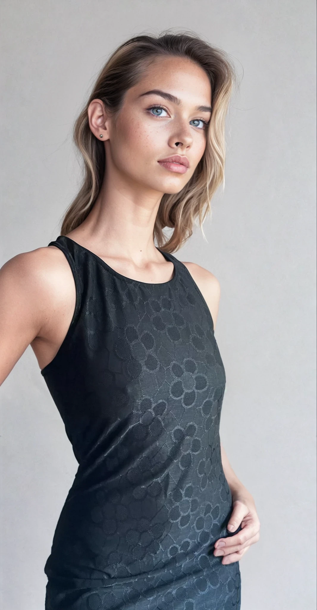 Black Daisy Maya Midi Dress