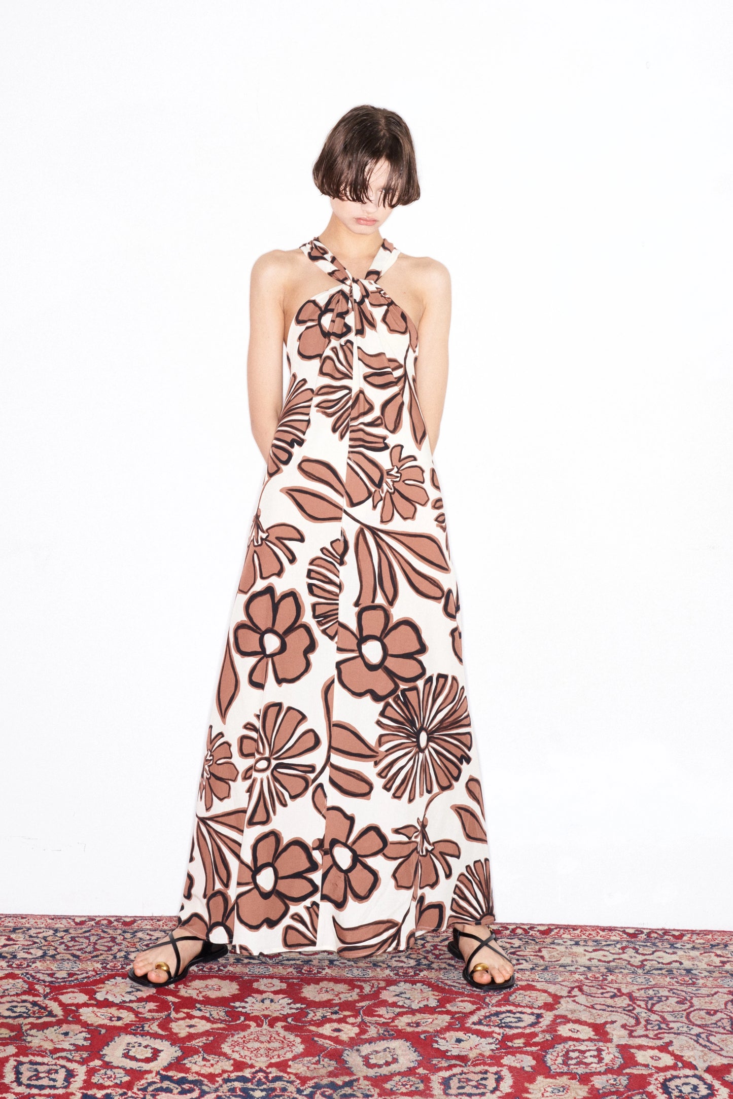 Halter Dress with Print