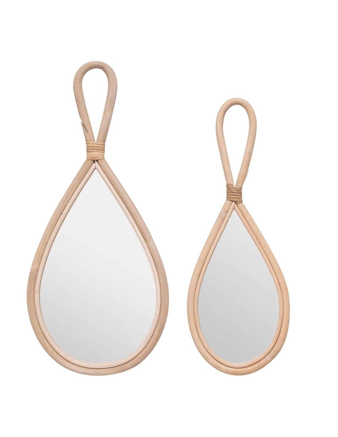 Teardrop Bamboo Wall Mirrors – 2 Sizes