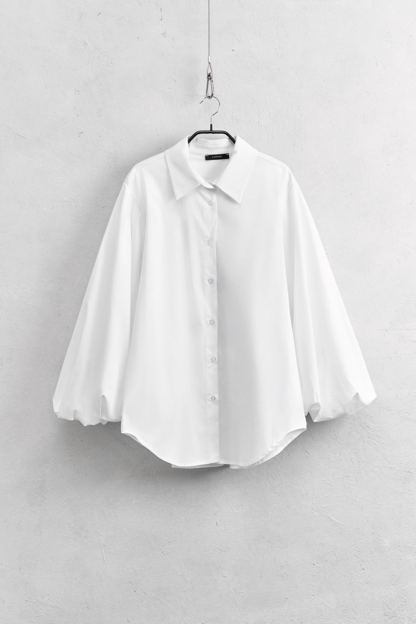 Cotton Shirt with Puff Sleeves