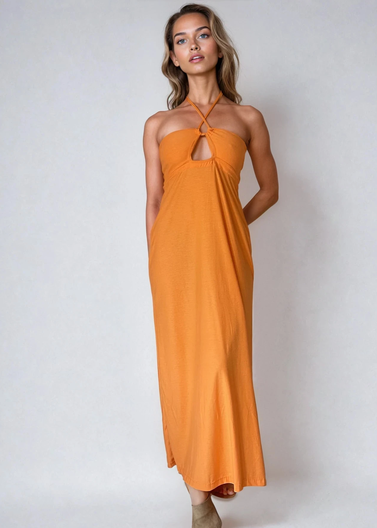 Isla Orange Maxi Dress