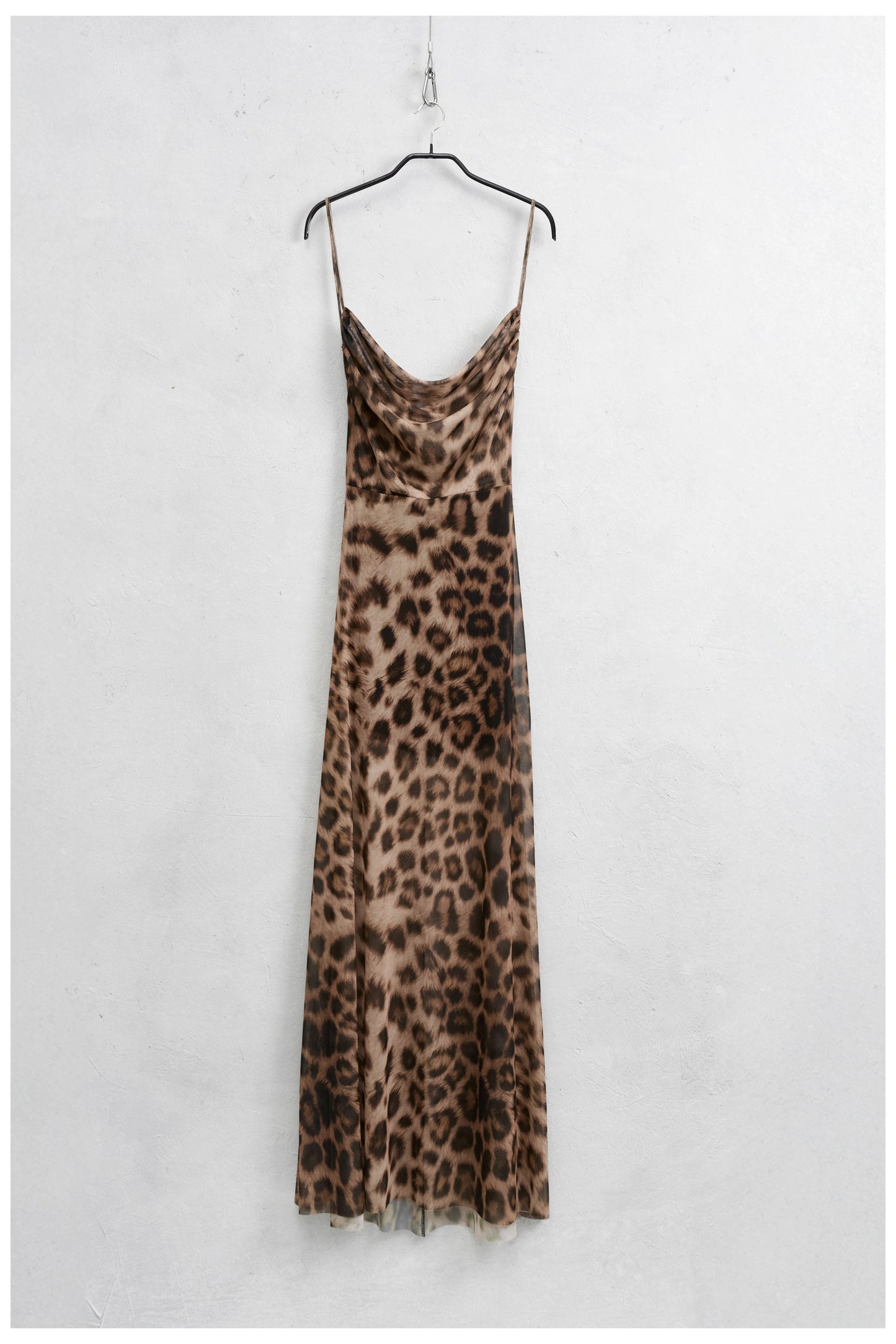Maxi Animal Print Tulle Open Back Dress (pre-order)