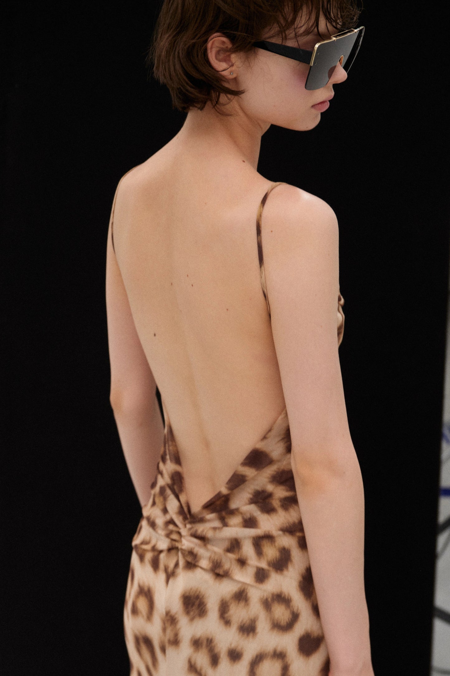 Maxi Animal Print Tulle Open Back Dress (pre-order)