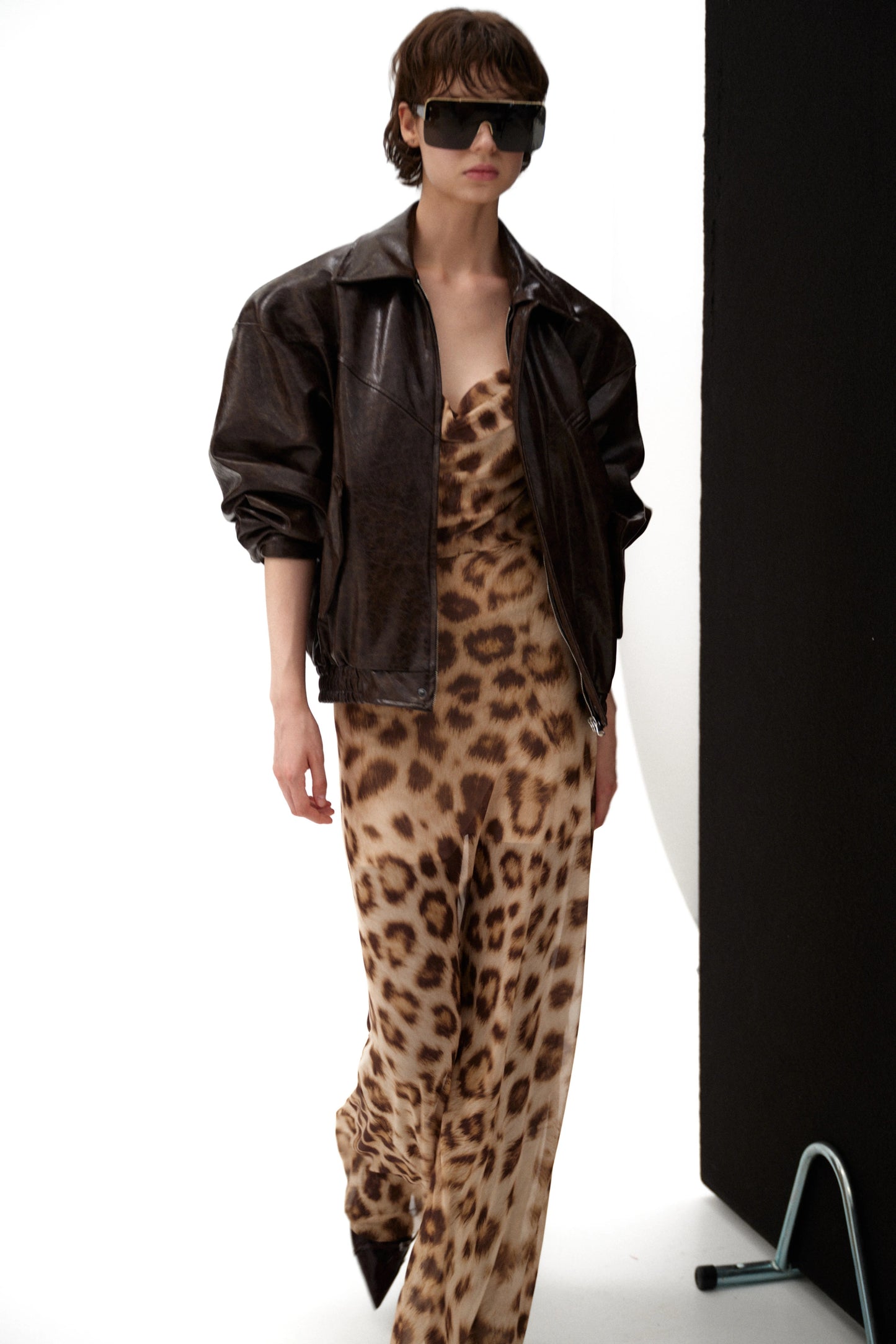 Maxi Animal Print Tulle Open Back Dress (pre-order)