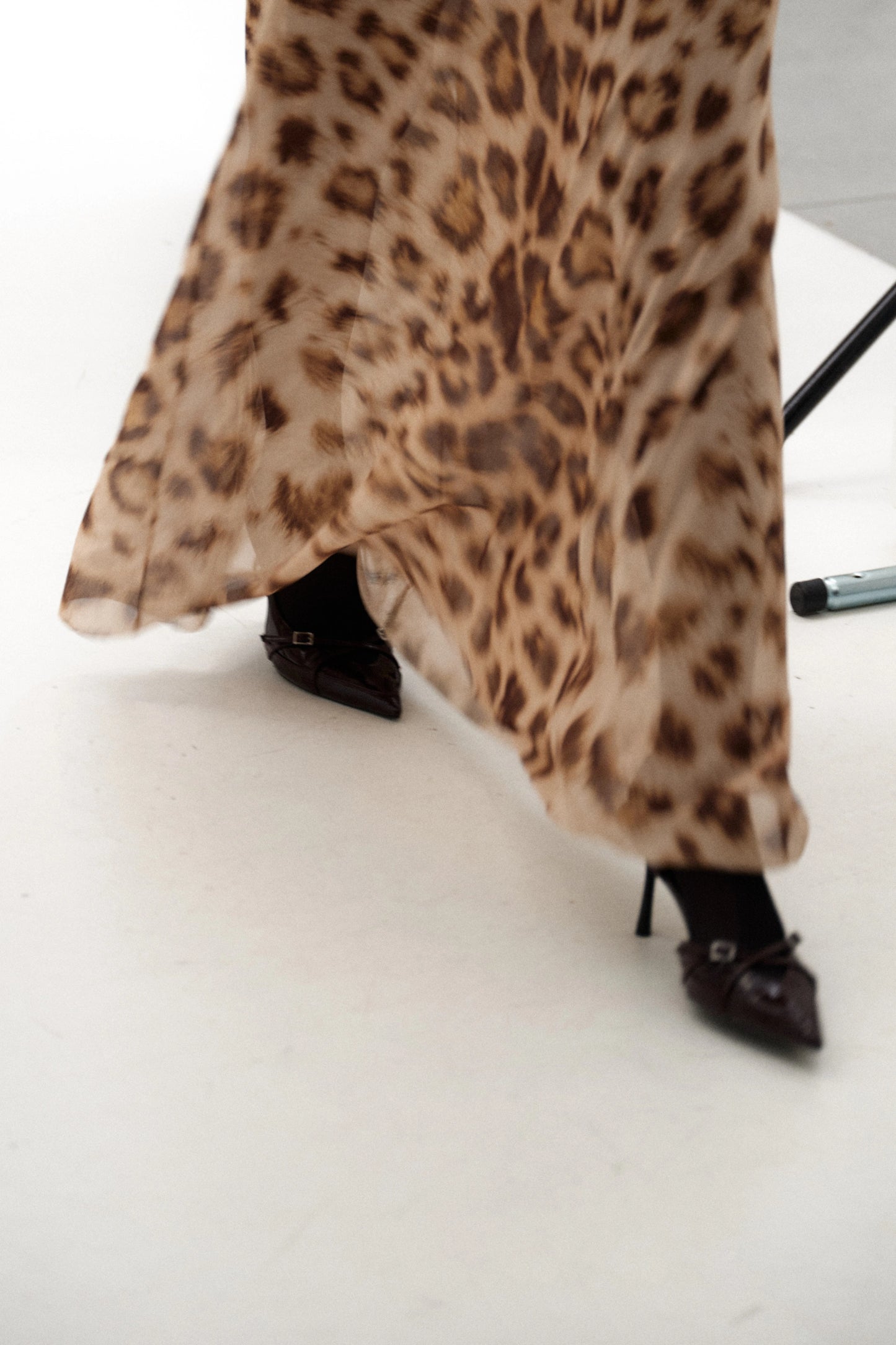 Maxi Animal Print Tulle Open Back Dress (pre-order)