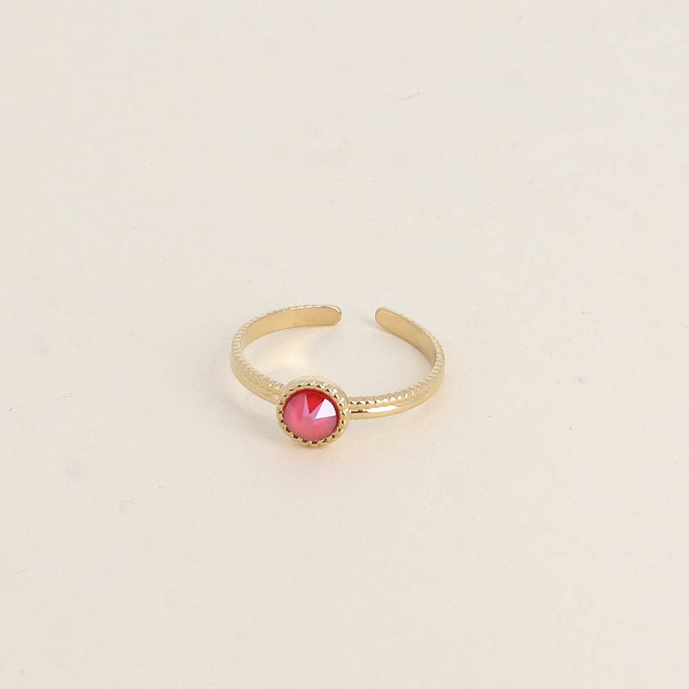 Ring - adorned with Swarovski® crystals: Gold / Dark Grey