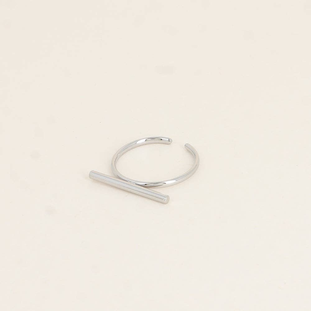 Thin ring - bar: Gold