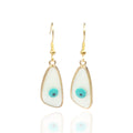 Mati — Evil Eye Drop Earrings with Gold-Tone Hooks