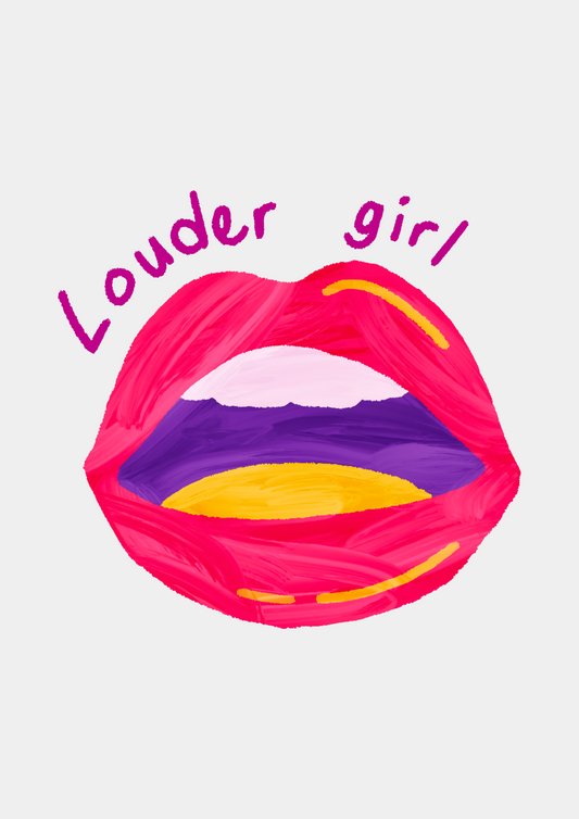 Louder Girl - Red Lips Poster