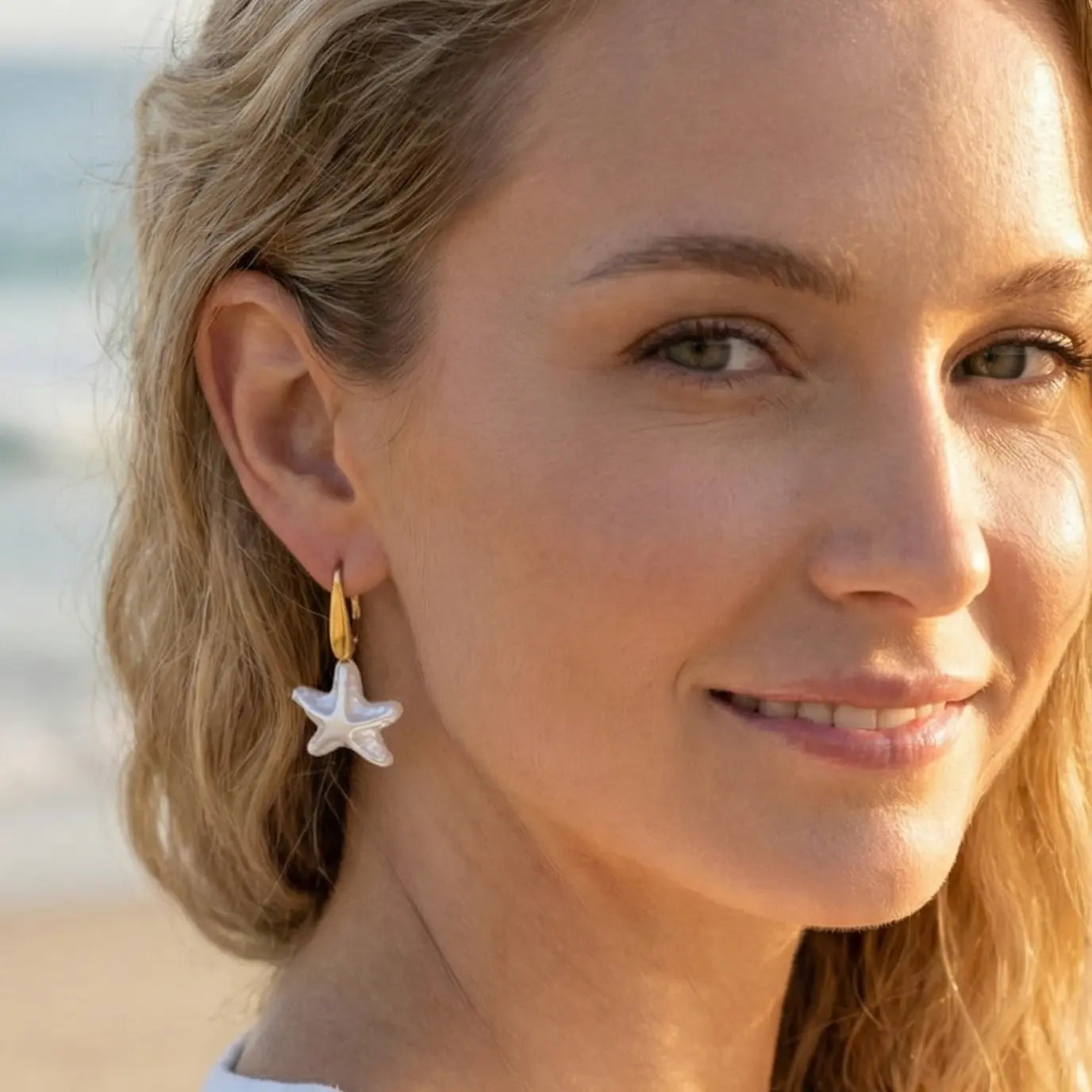 Asterias — Resin Star Earrings with Steel Hooks
