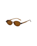 LUNA — Brown Slim Oval Sunglasses