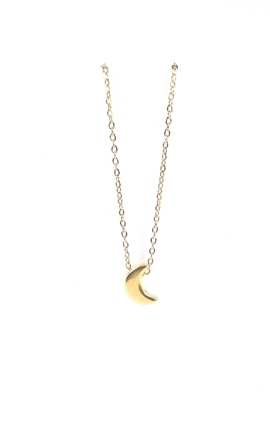 Golden Moon Steel Necklace