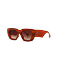 PATTI — Terracotta Rectangle Sunglasses with Brown Gradient Lenses