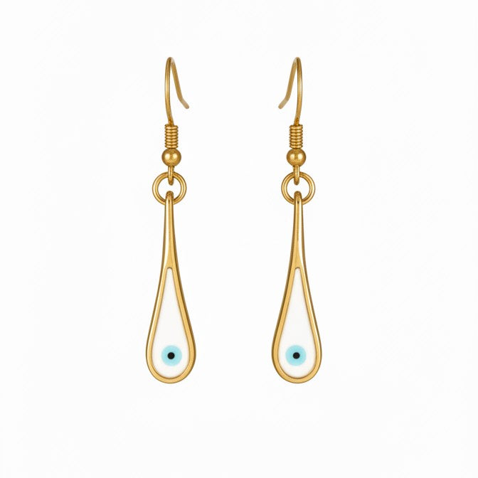 Stainless Steel Charm Earrings - Delicate Drop Design