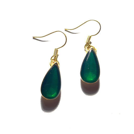 Green Tear Earrings