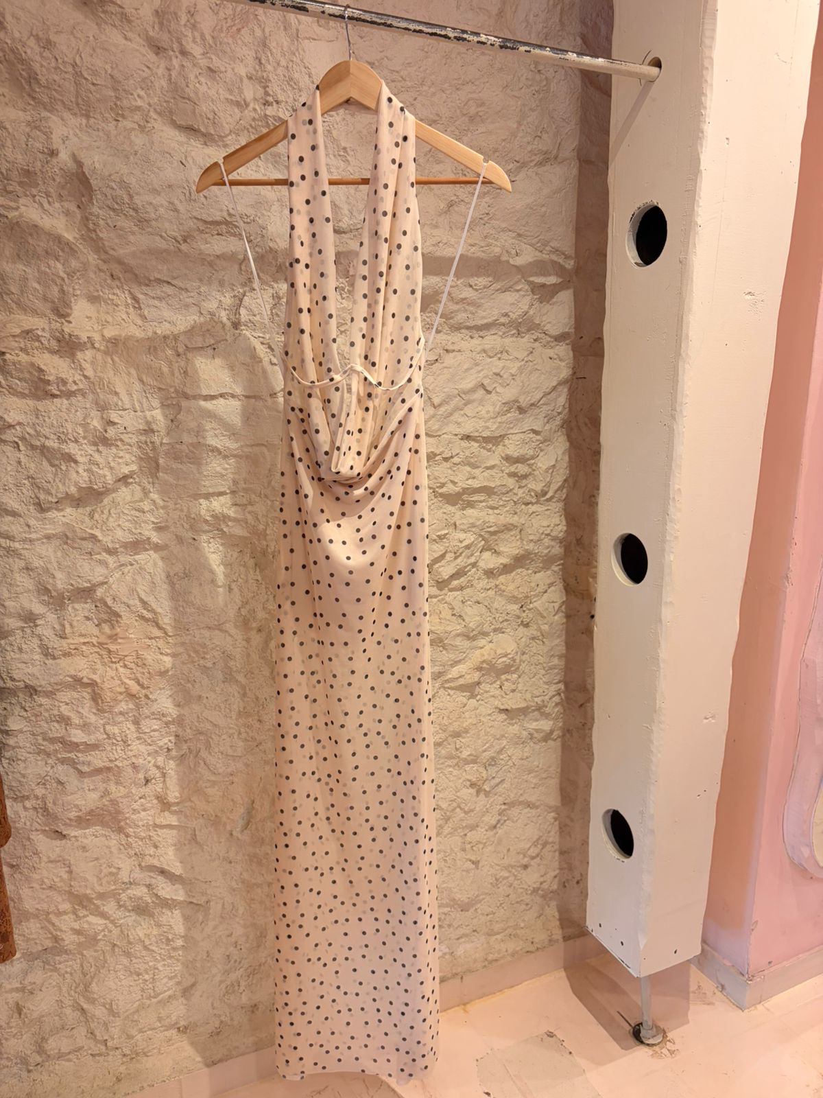 Polka Dot Halter Tulle Dress