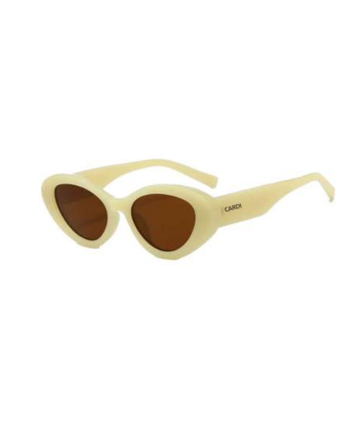 RITA — Lemonade Yellow Cat-Eye Sunglasses with Brown Lenses