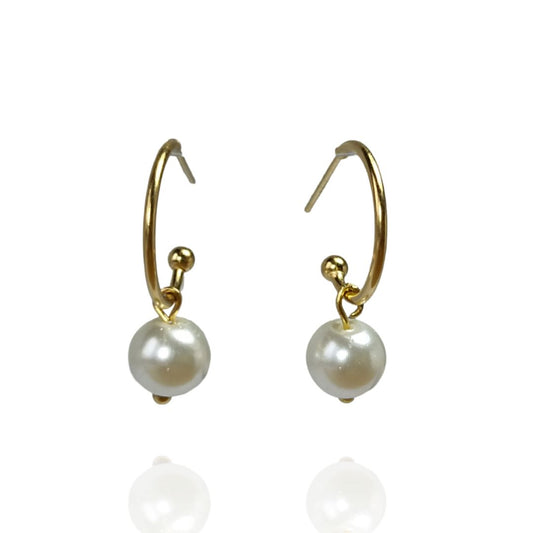 Pearl Earring Hoops