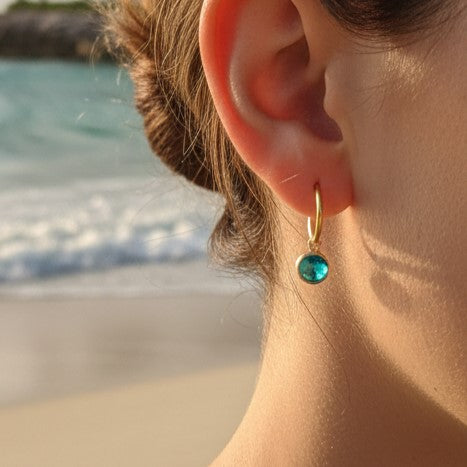 Stainless Steel Charm Earrings - Delicate Drop Design