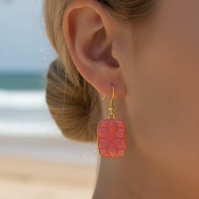 Stainless Steel Charm Earrings - Delicate Drop Design