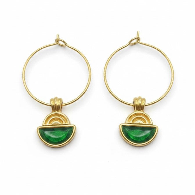 Stainless Steel Charm Earrings - Delicate Drop Design