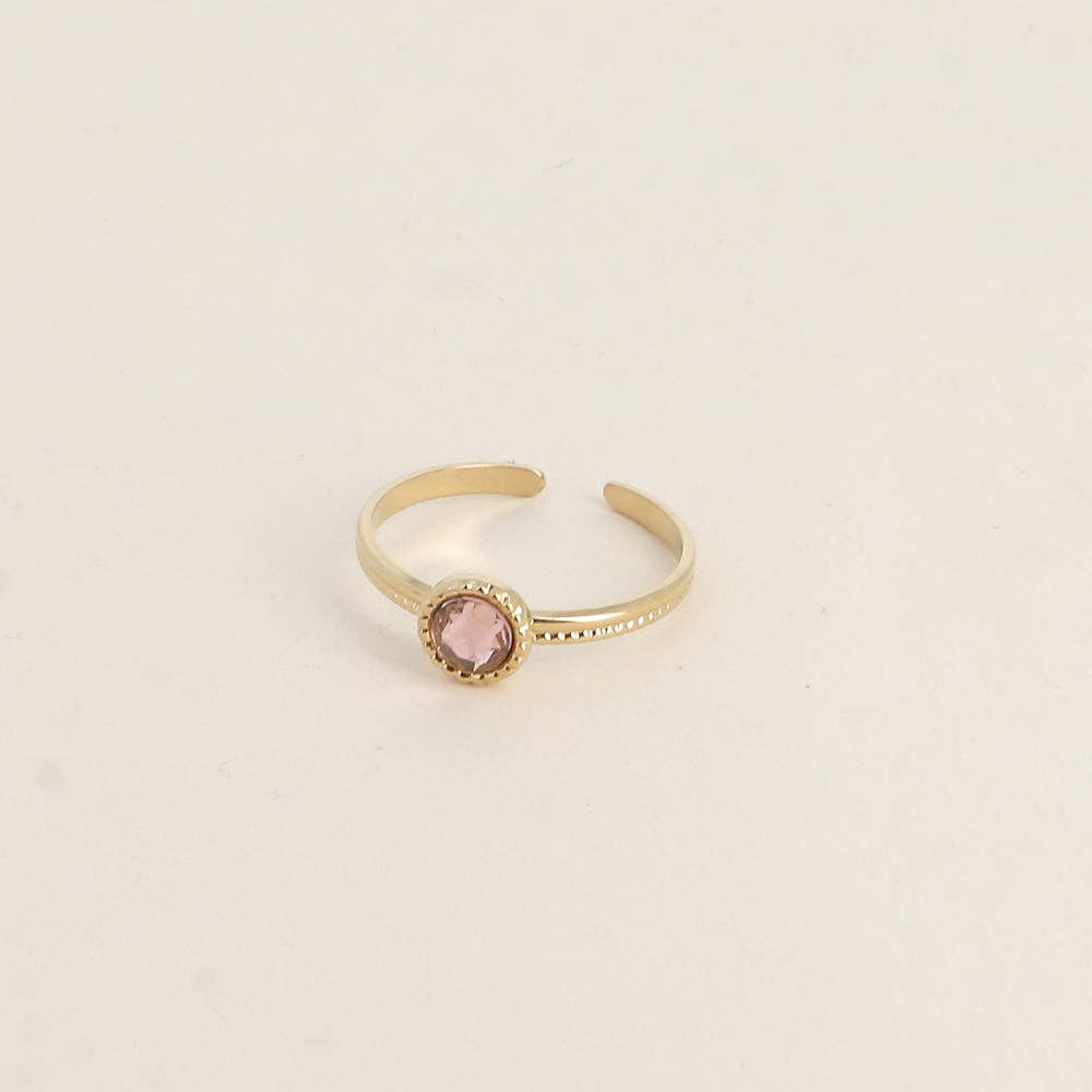 Ring - adorned with Swarovski® crystals: Gold / Dark Grey