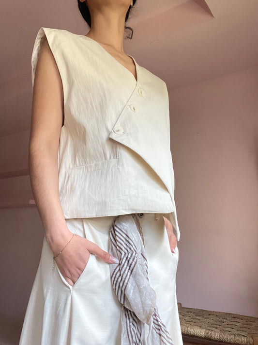 Martha Ecru Vest