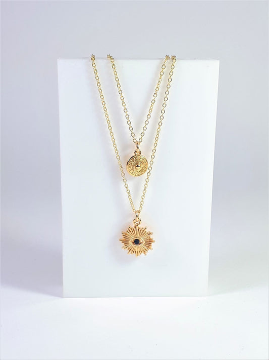 Double Sun Necklace